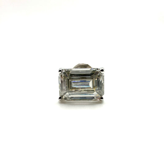 Emerald Cut Moissanite Earrings