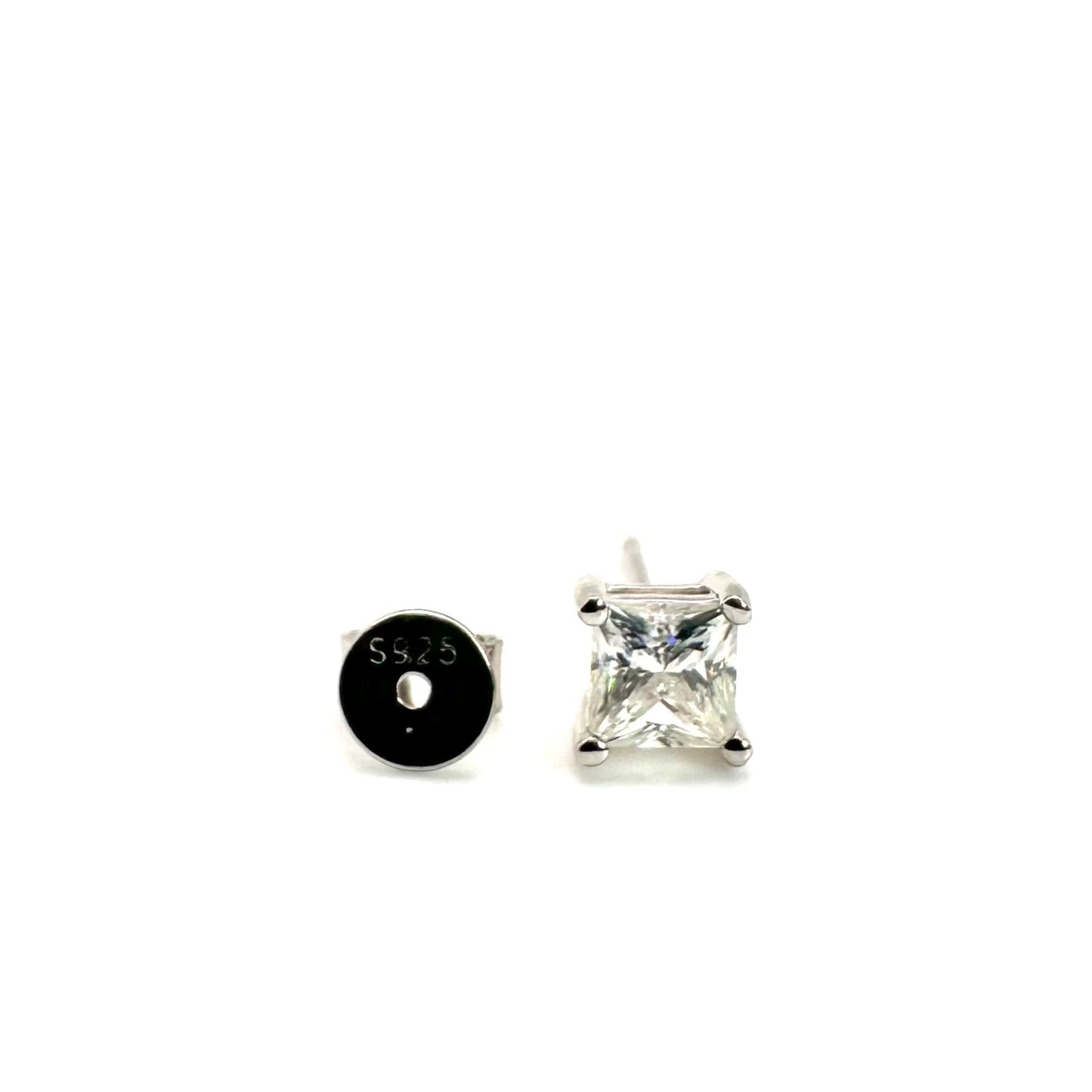 Princess Cut Moissanite Earrings