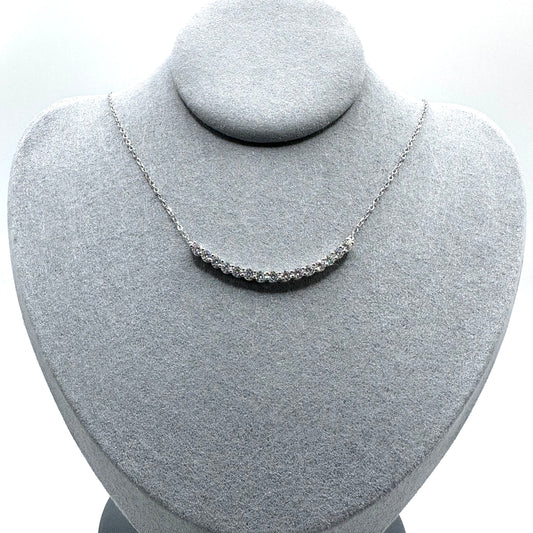 0.9ct Moissanite Curved Pendant