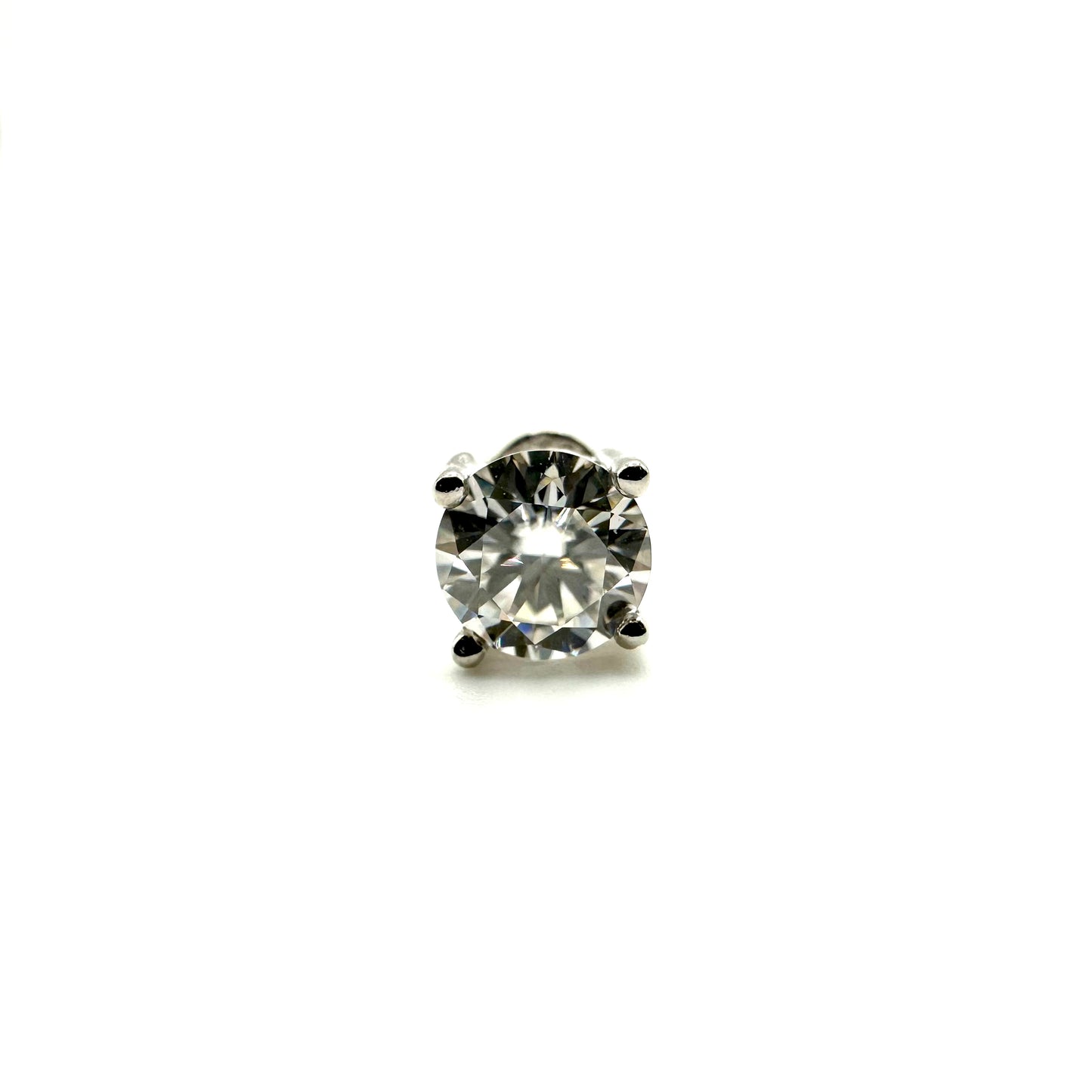 Round Cut Four-Claw Moissanite Earrings