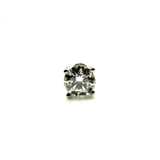 Round Cut Four-Claw Moissanite Earrings