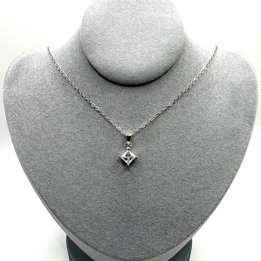 1ct Princess Cut Moissanite Pendant