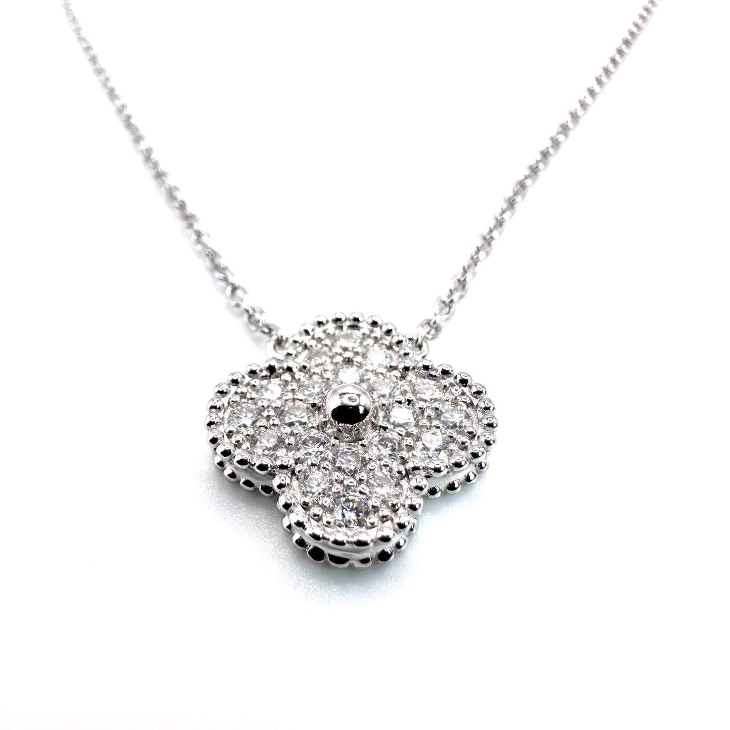 Moissanite Clover Pendant